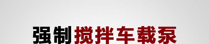 强制搅拌车载泵