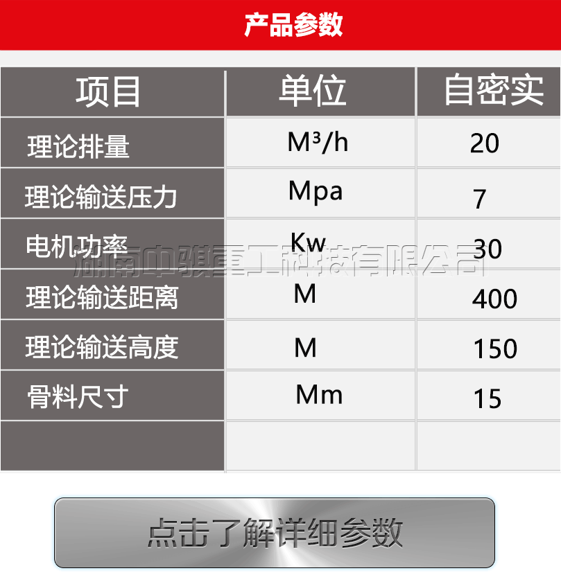 自密实混凝土泵参数,混凝土泵参数